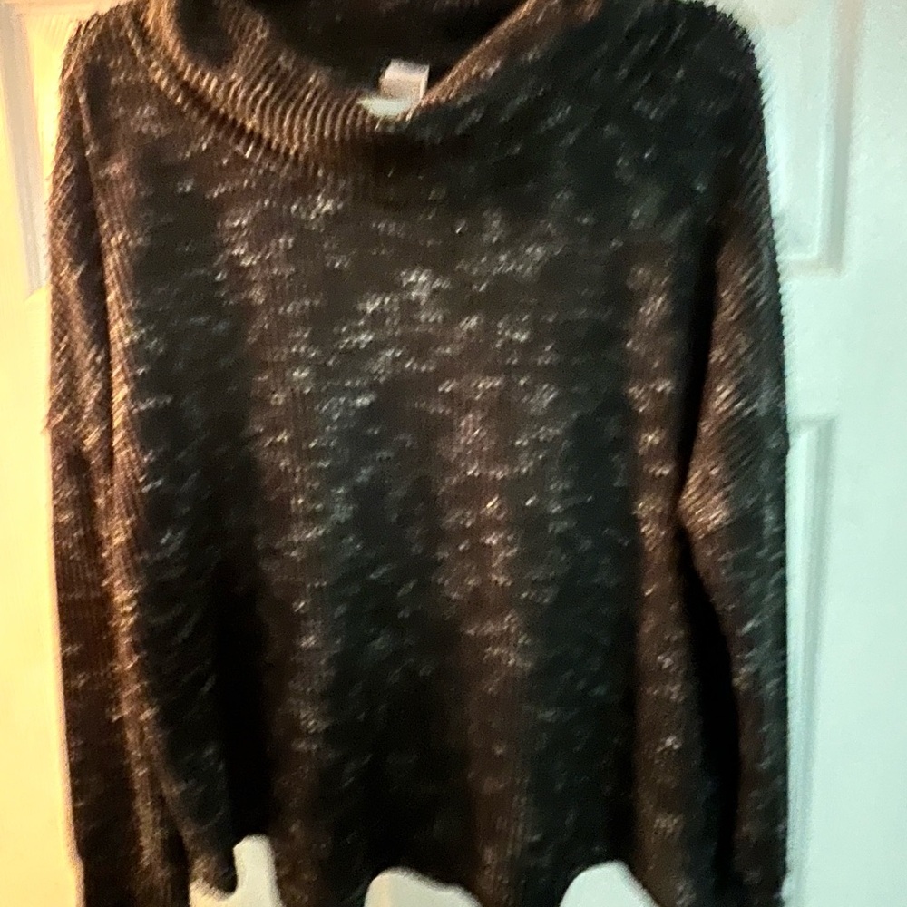 Te Verde Charcoal Cowl Neck Sweater